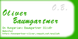 oliver baumgartner business card