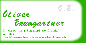 oliver baumgartner business card